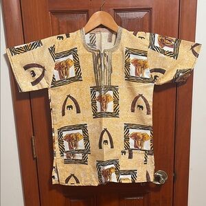 African Elephant print shirt